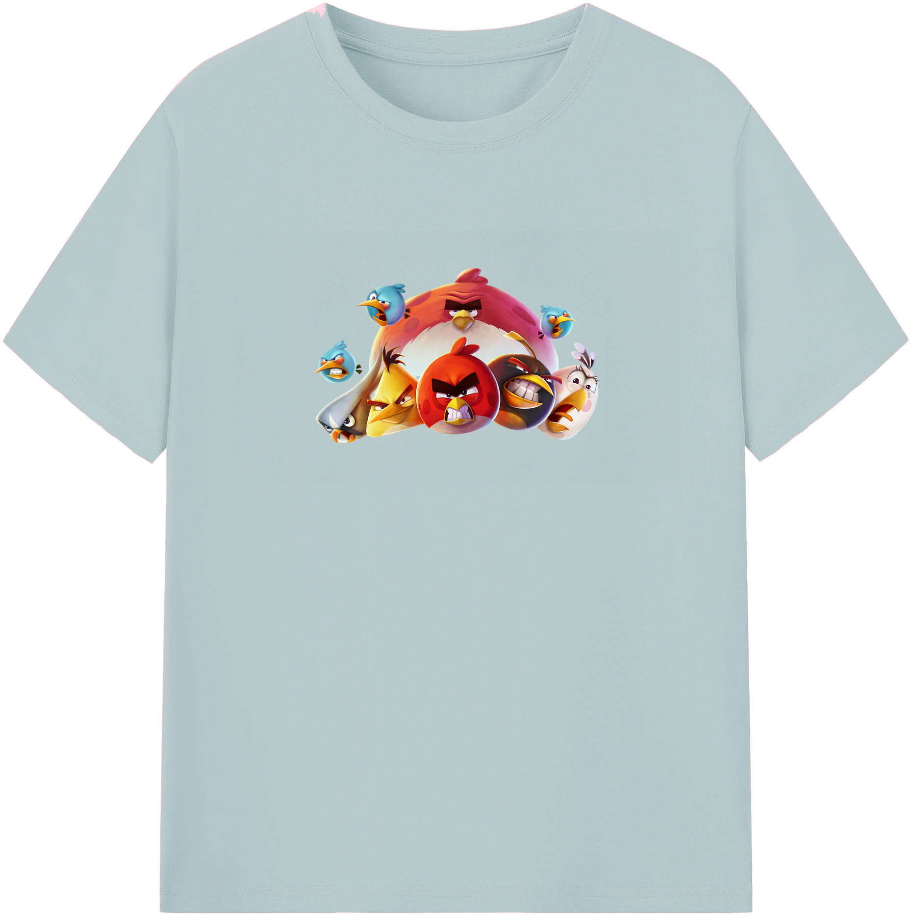 （画像用） Angry Birds アングリーバード 綿100％半袖Tシャツ（フロントプリント）